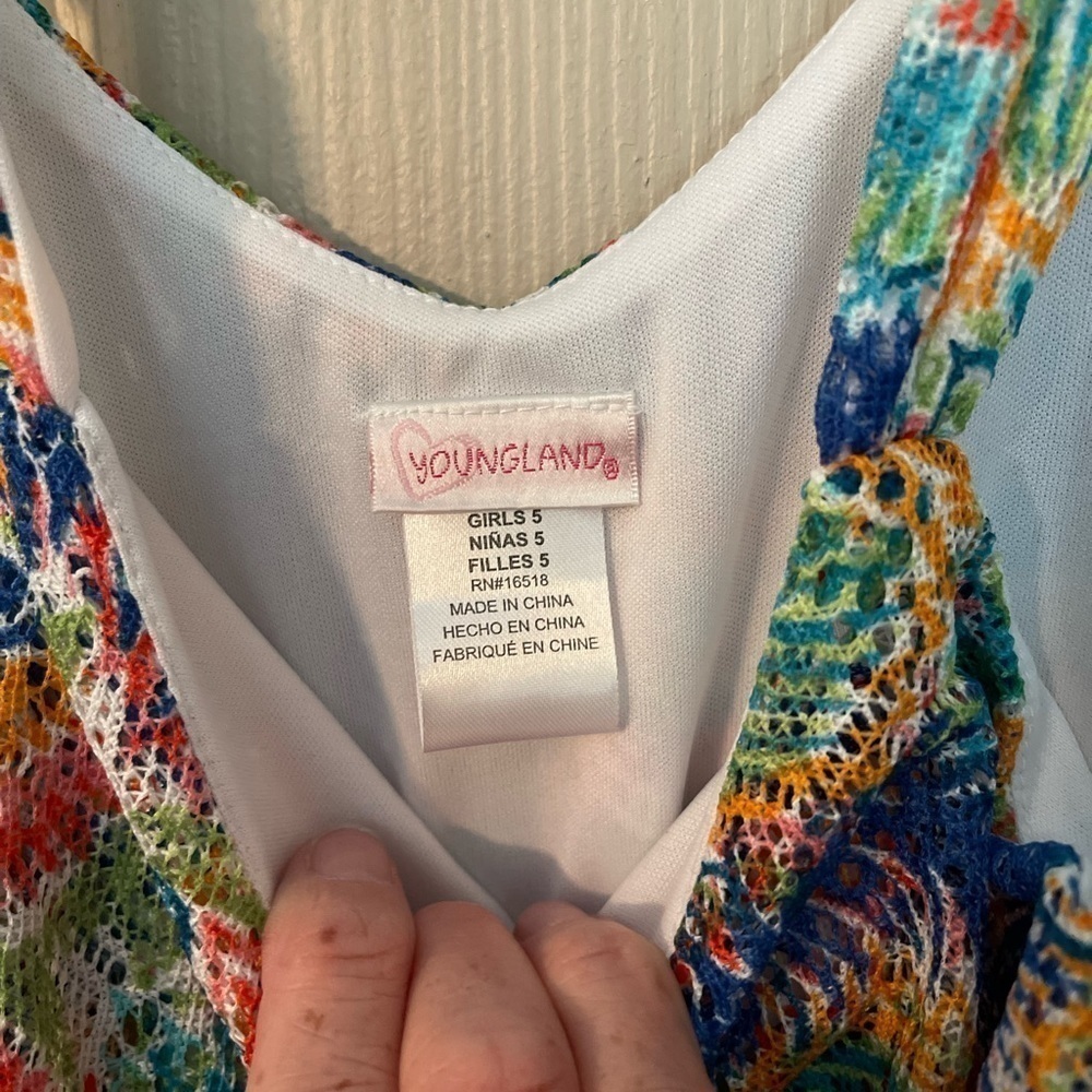 Youngland tropical print high low sundress. NWT - Picture 7 of 11